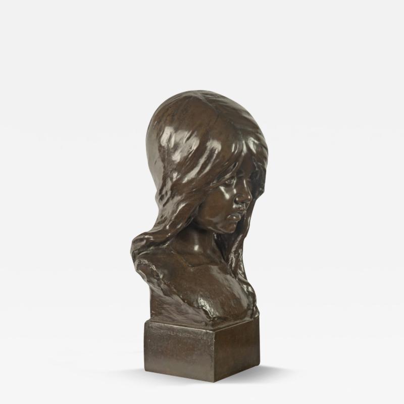 A charming bust of a child s head by Edwin Whitney Smith dated 1910