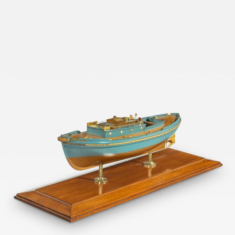 A detailed owner s model or shipyard model of a double ended harbour launch