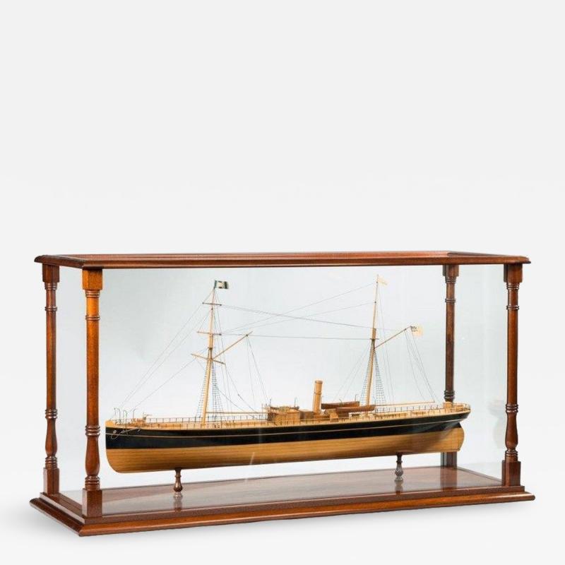 A fine shipyard model of a steamship