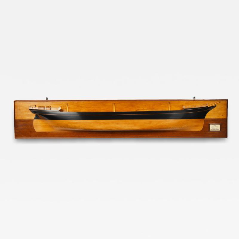 A half hull model of iron barque Java 1881