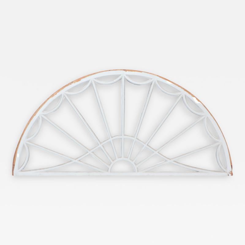 A half round painted iron transome window French C 1900 