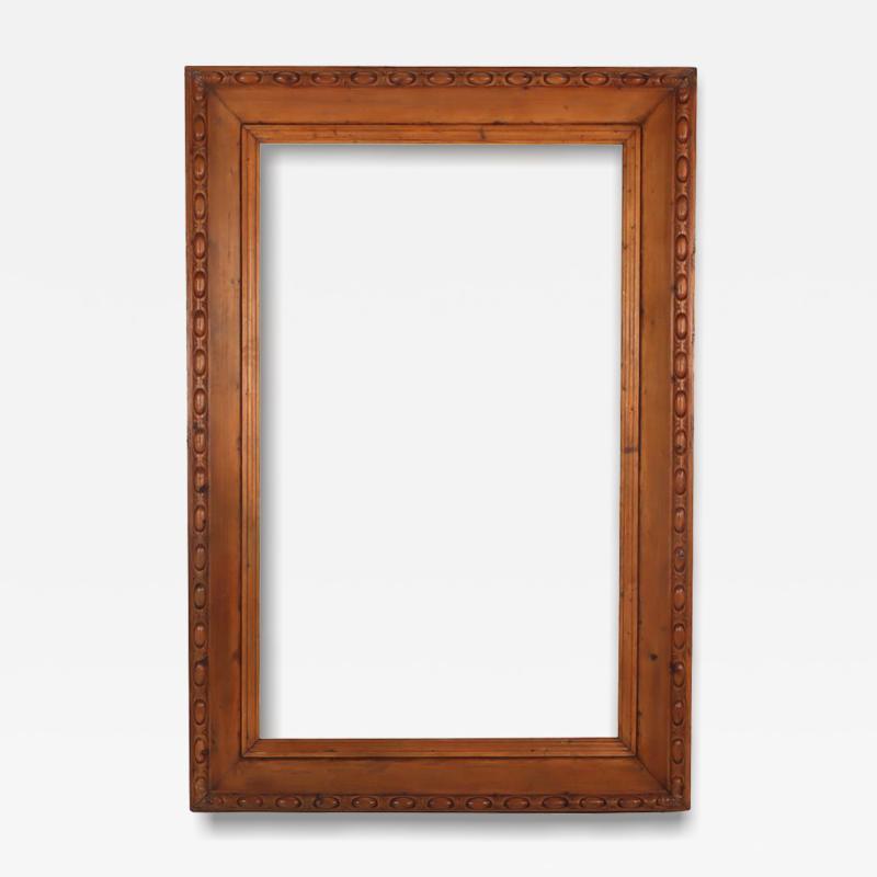 A large English carved pine frame C 1880