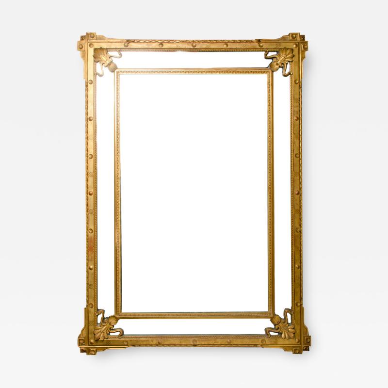 A large French gilt wood mirror circa 1870