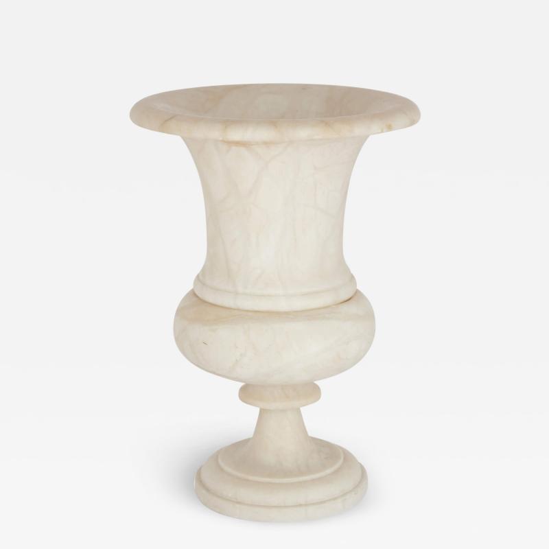 A large alabaster campagna shaped vase
