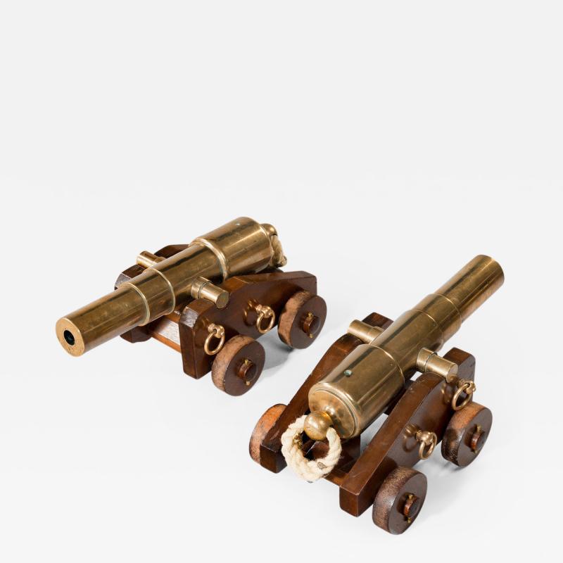 A pair of 4 stage bronze 18 signal cannon