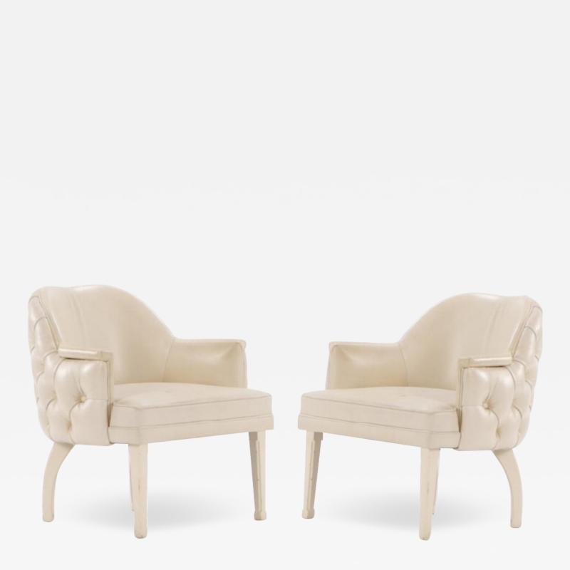 A pair of French leather club chairs C 1970 