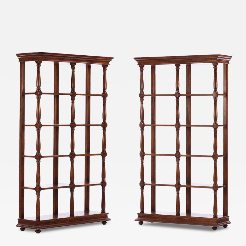 A pair of French oak open etageres C 1960 
