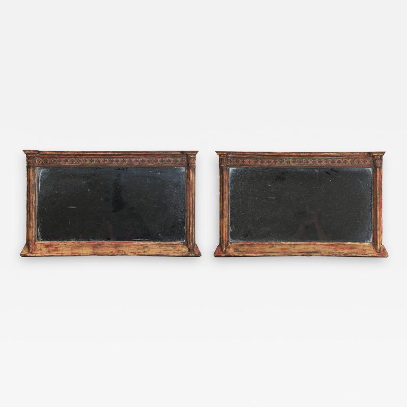 A pair of Neoclassical style carved wood Trumeau nineteenth century 