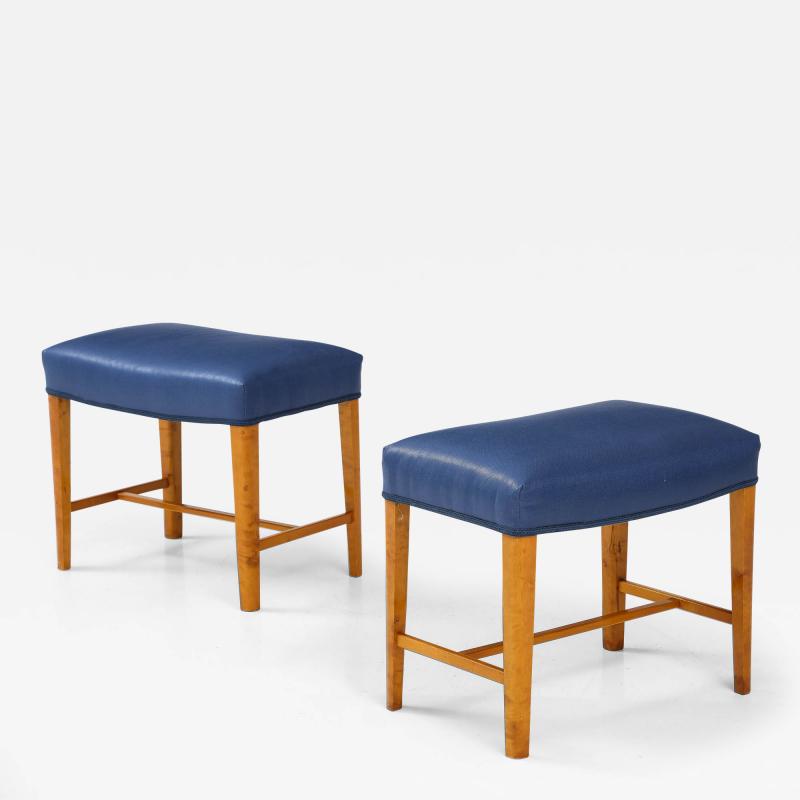 A pair of Swedish Birch Stools Circa 1940s