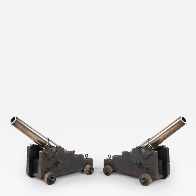 A pair of ships Bronze Cannon from the S V Jura 1875