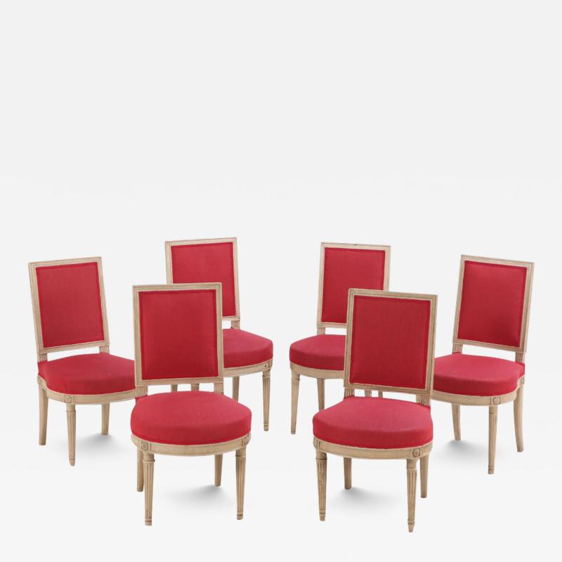 A quality set of six French Louis XVI style dining chairs C 1920 