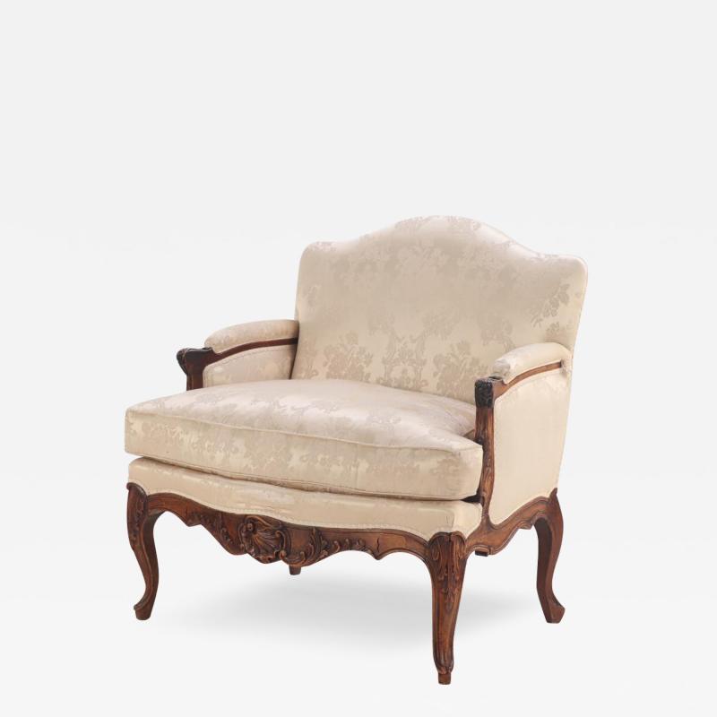 A sumptuous Louis XV Marquis bergere armchair C 1900 