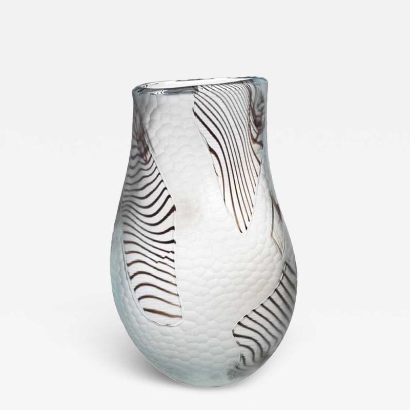 A unique Murano glass Battuto Vase