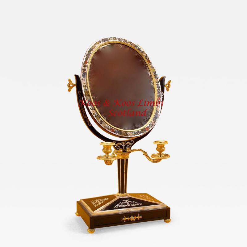 A very decorative and original Russian French dressing mirror