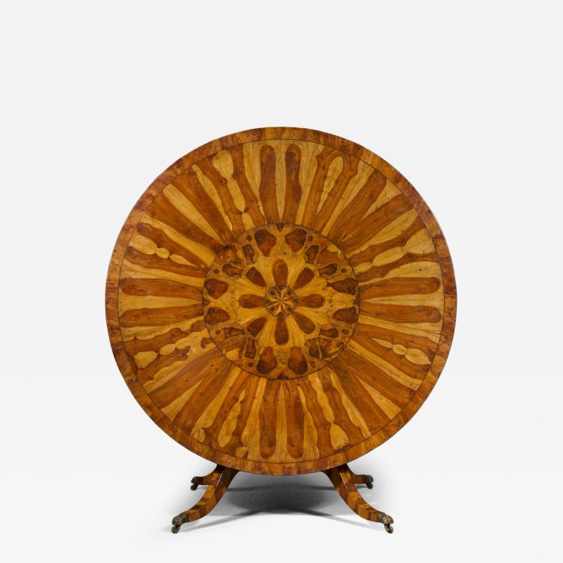 A very rare large regency laburnum center or breakfast table