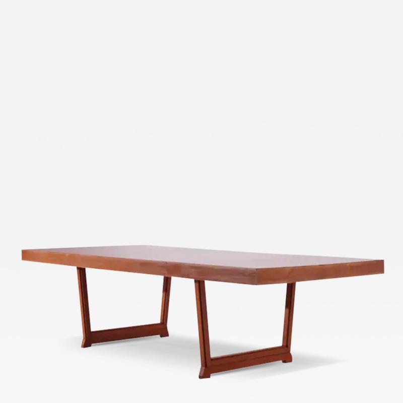 A wood and formica conference or dining table Italy 1960s