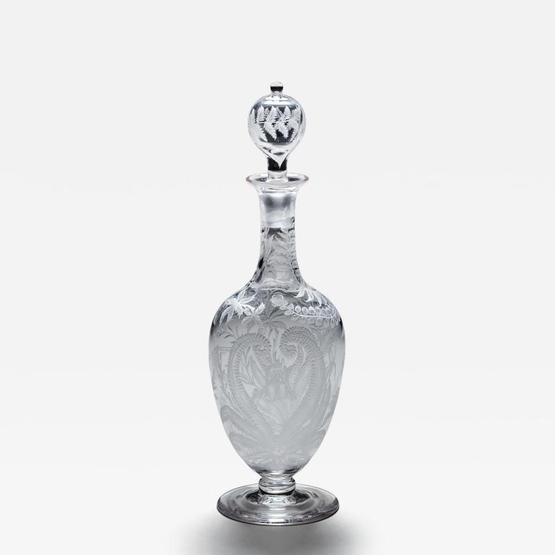 AN EDINBURGH CRYSTAL FINELY ENGRAVED DECANTER