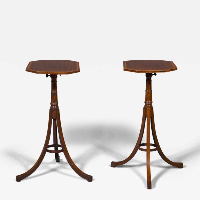 AN EXCEPTIONALLY WELL DRAWN AND FINE PAIR OF OCCASIONAL TABLES