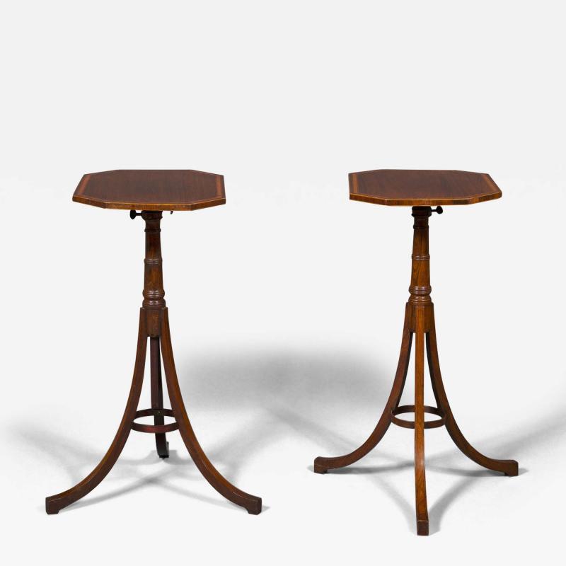 AN EXCEPTIONALLY WELL DRAWN AND FINE PAIR OF OCCASIONAL TABLES