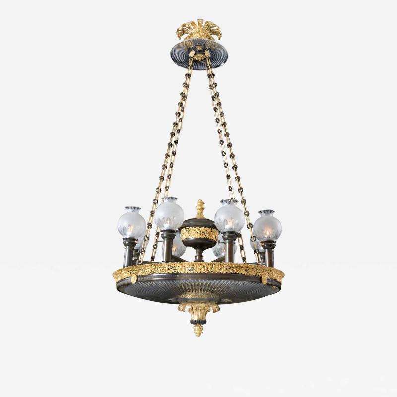 AN IMPORTANT REGENCY DISH LIGHT OF EXCEPTIONAL SIZE