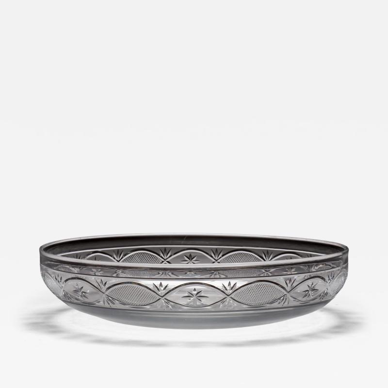 AN IRISH CUT GLASS CENTREPIECE BOWL