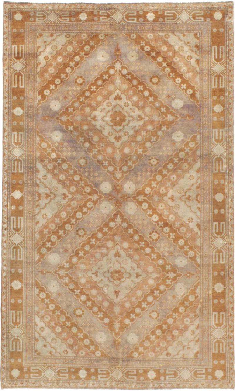 ANTIQUE EAST TURKESTAN KHOTAN CARPET