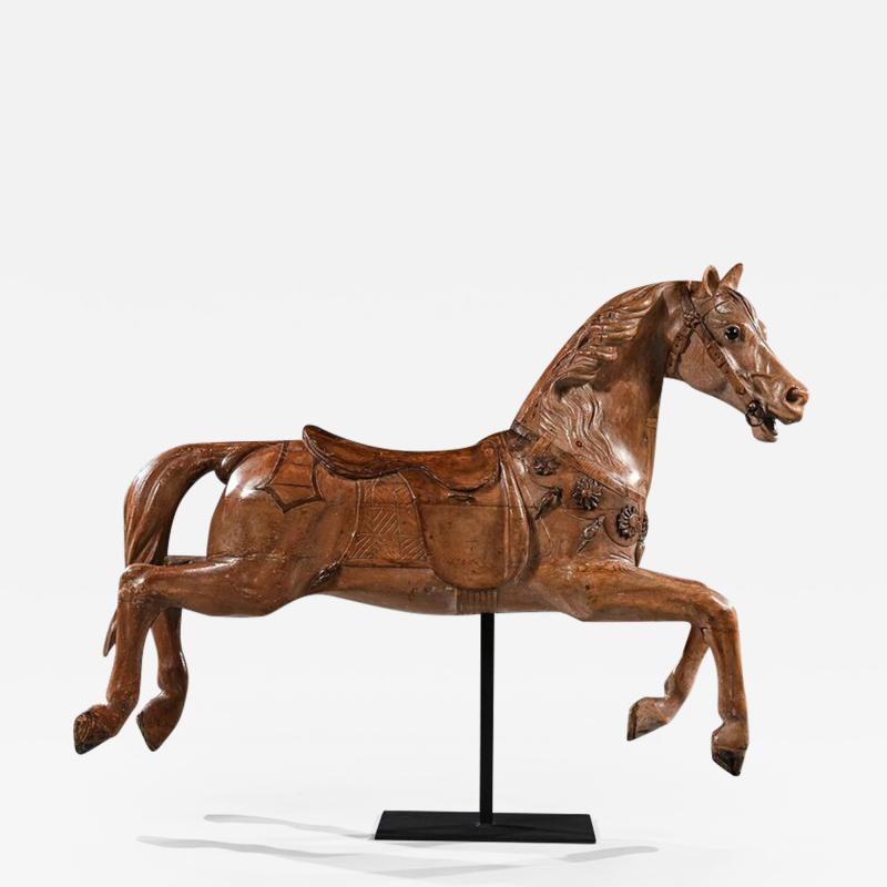 ANTIQUE GUSTAV BAYOL JUMPING CAROUSEL HORSE LATE 19TH CENTURY