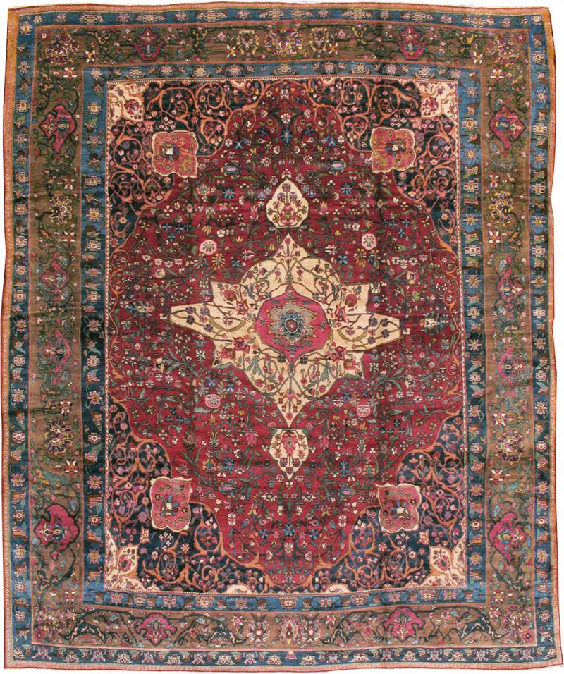 ANTIQUE PERSIAN BAKHTIARI CARPET