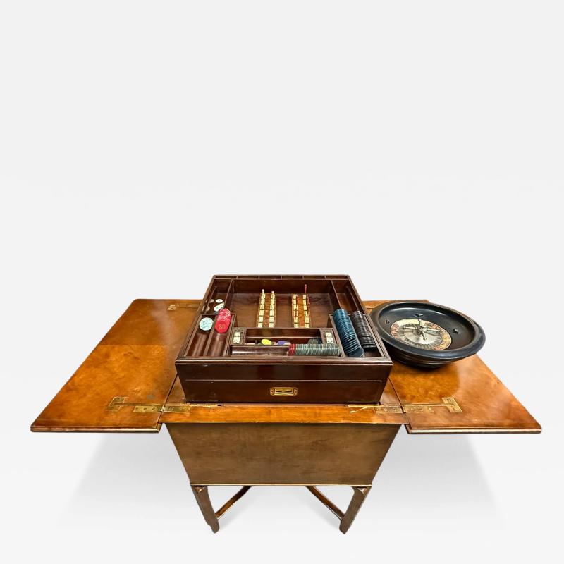 ART DECO BURLWOOD ROULETTE POP UP TABLE
