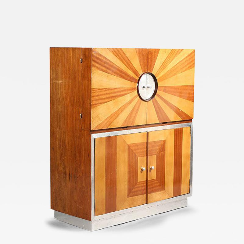 ART DECO PERIOD SUNBURST DESIGN BAR CABINET