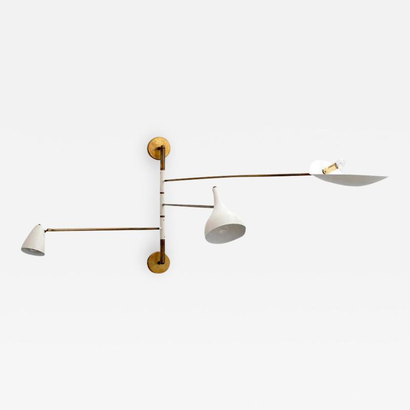 ARTICULATING ITALIAN THREE ARM SCONCE