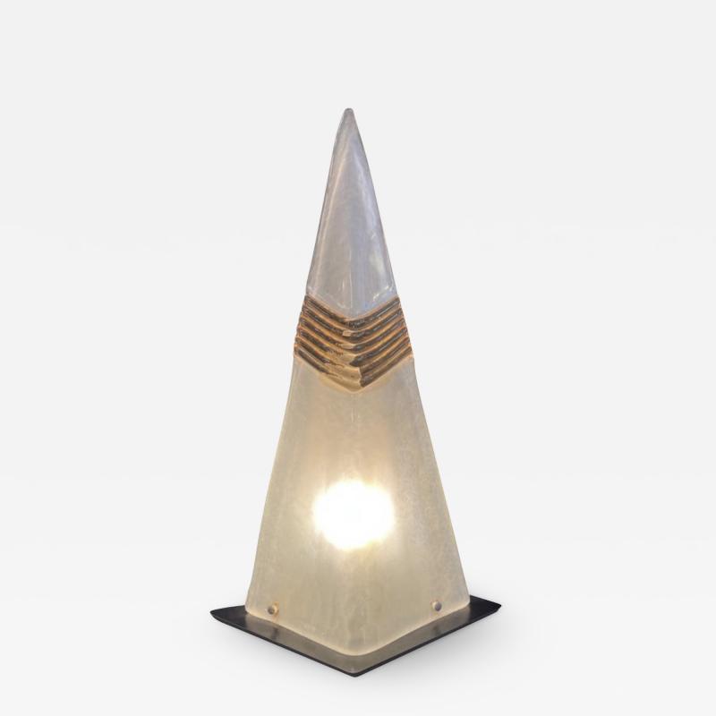 AV Mazzega Pyramid Murano table lamp by AV Mazzega