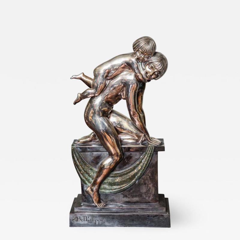 Abel R Philippe French Art Deco Bronze by Abel R Philippe