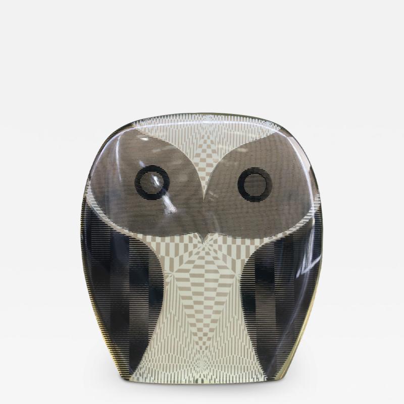 Abraham Palatnik Abraham Palatnik Lucite Optic Art Owl Sculpture