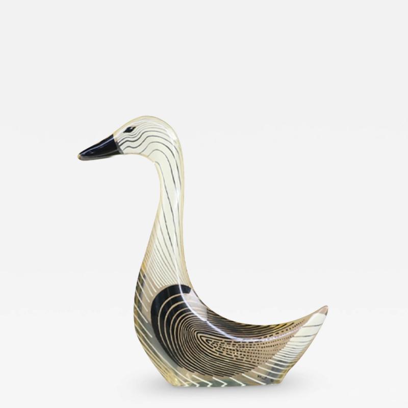 Abraham Palatnik Abraham Palatnik Lucite Optic Art Swan Sculpture