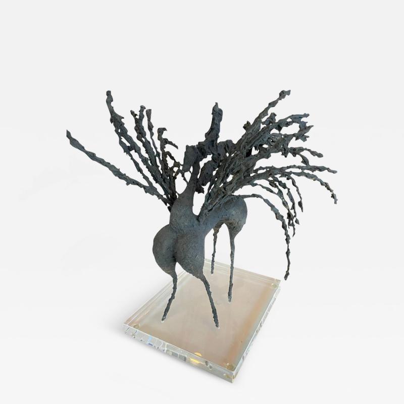 Abstract Bronze Sculpture France 1940s