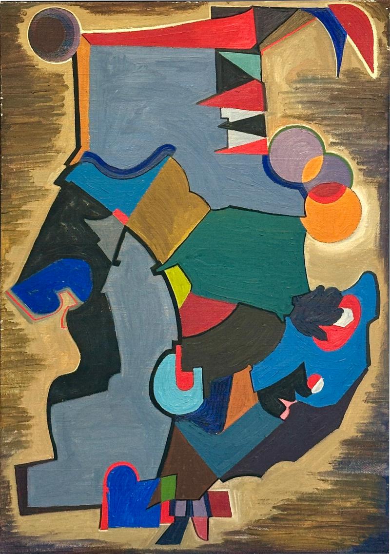 Abstract oil painting Oil on canvas painting by William Sharp America 1940s