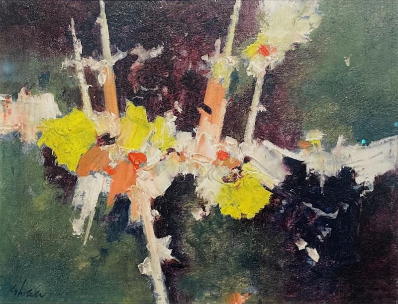 Abstract oil painting by Charles Green Shaw New York 1958 