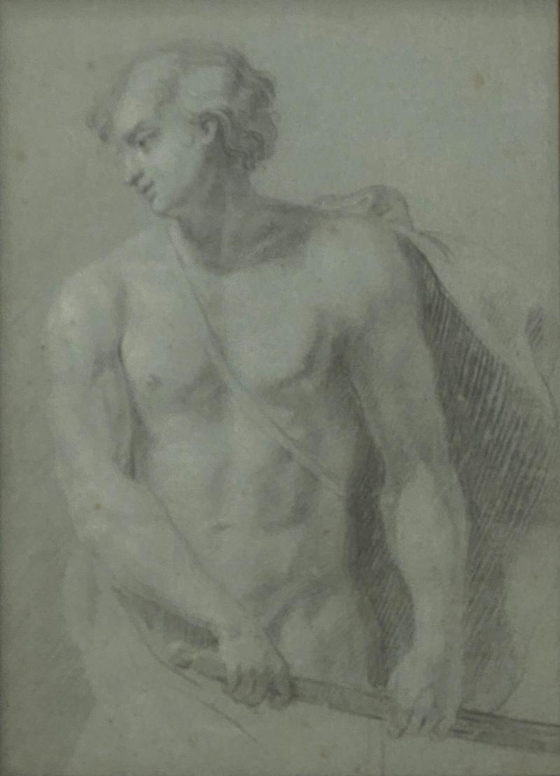 Academic Sketch of a Warrior Italy Circa 1800