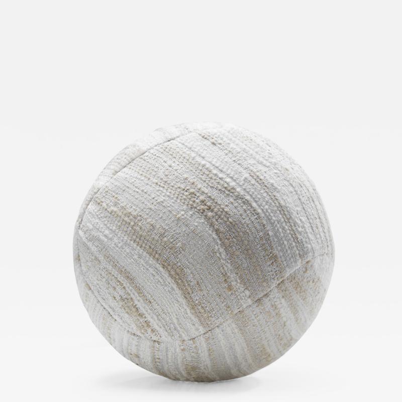 Accent Ball Pillow in a Soft Striped Fabric