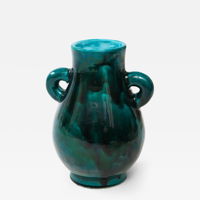 Accolay Pottery Mid Century Accolay Green Vase