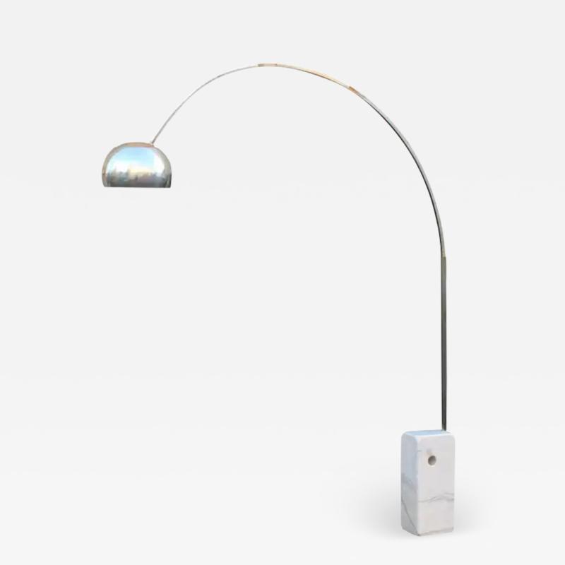 Achille Castiglioni Pierre Giacomo Achille Castiglioni for Flos Arco Marble Steel Floor Lamp