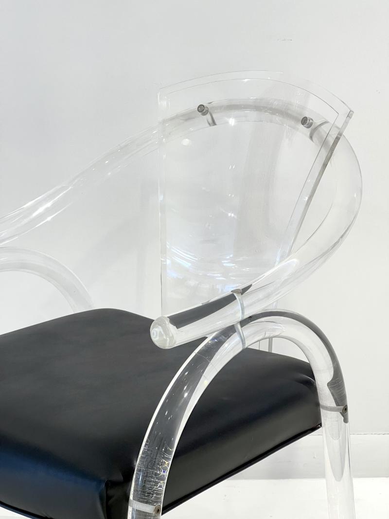 Acrylic Armchair On Wheels