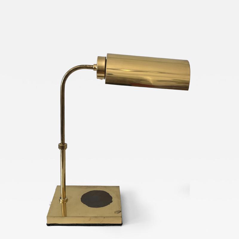 Adjustable Mid Century Modern Brass Table Lamp or Desk Light Sweden 1960s