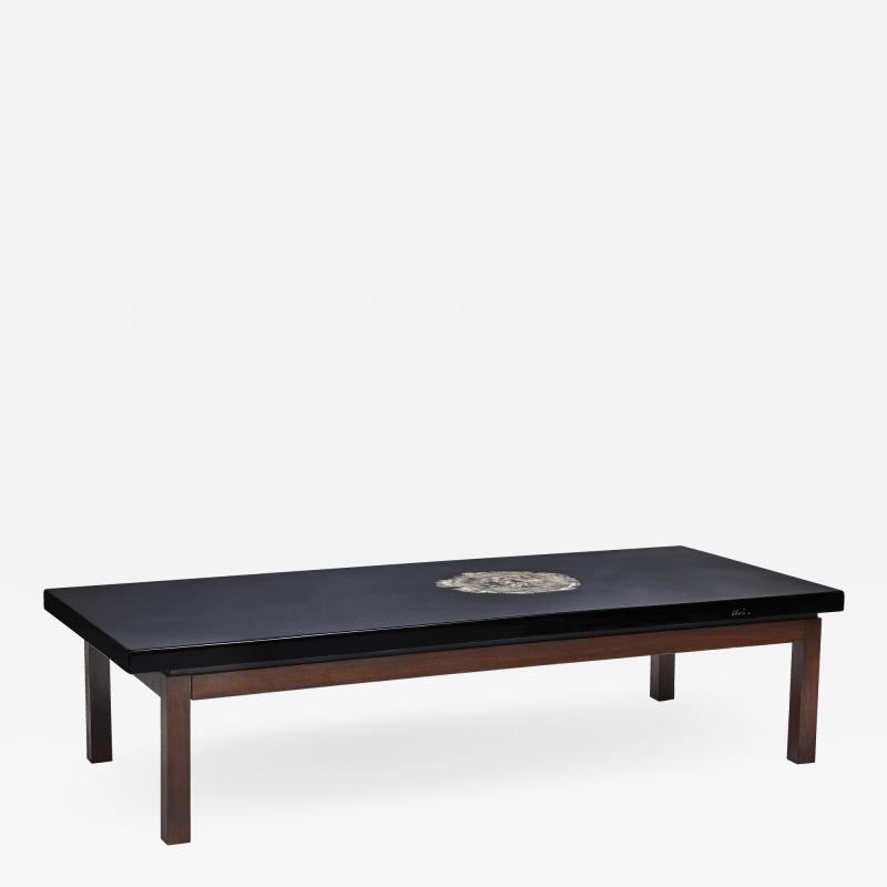 Ado Chale Table in black resin by Ado Chale