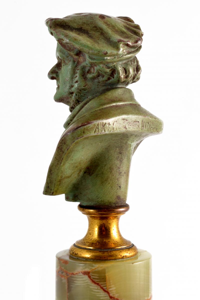 Adolf Karl Brutt - Bronze Bust E.Boermel By Adolf Karl Brutt 1910 ...