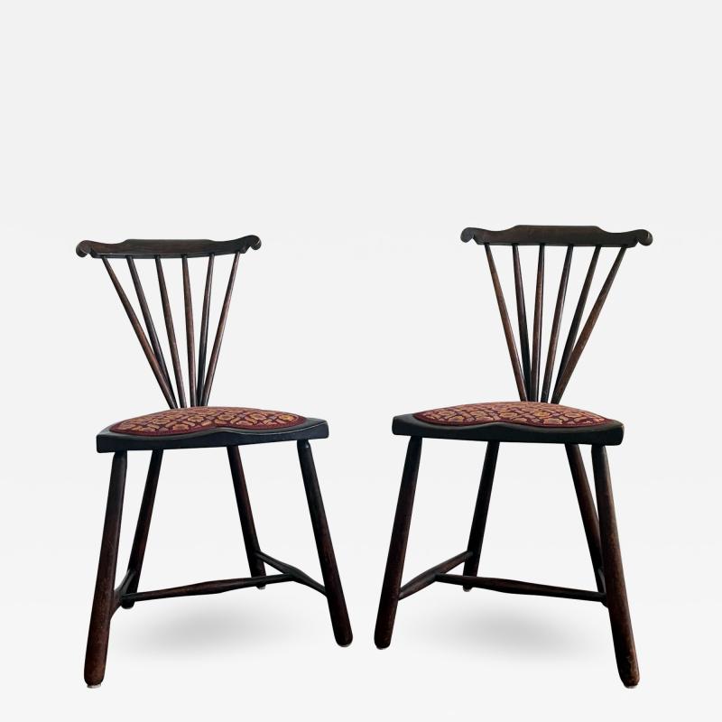 Adolf Loos Rare pair of Vienna Secession Modern Chairs by Adolf Loos