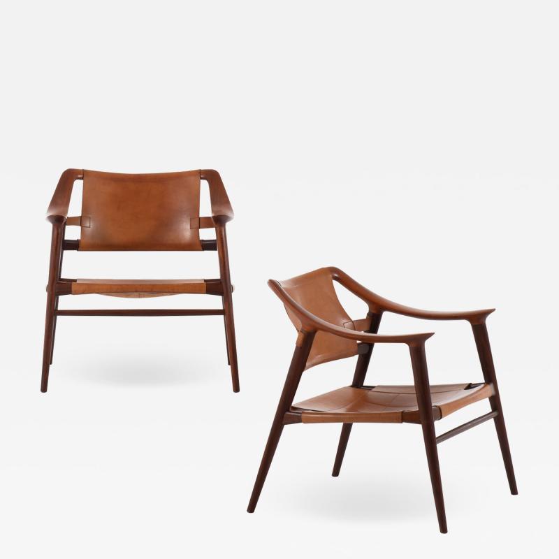 Adolf Relling Easy Chairs Model 56 2 Bambi Produced by Gustav Bahus