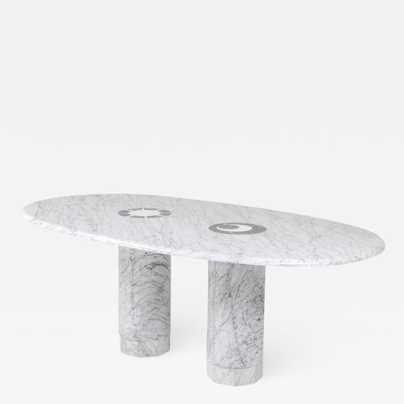 Adolfo Natalini Sun Moon Marble Dining Table by Adolfo Natalini for Up Up 1990s
