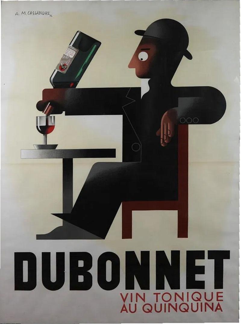 Adolphe Mouron Cassandre Large Dubonnet Poster by A M Cassandre